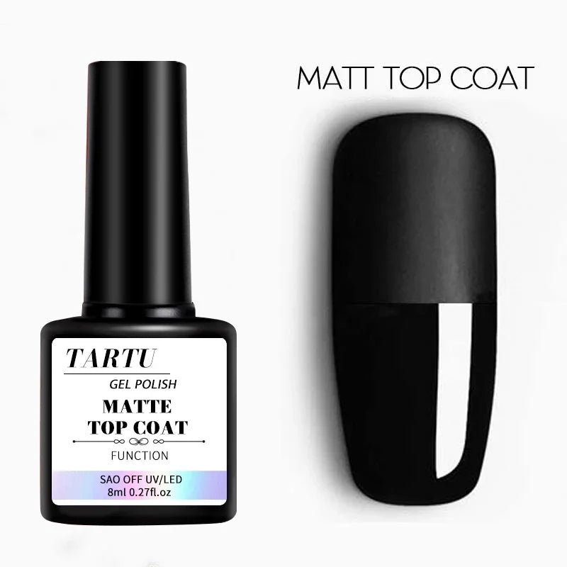 kit Base Coat, Kit Profissional Base Coat, Top Coat,Brilhante e Top Coat Fosco para Unhas em Gel