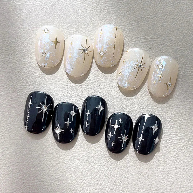Adesivos 3D de Estrelas Metálicas Para Decoração de Unhas- Nail Art
