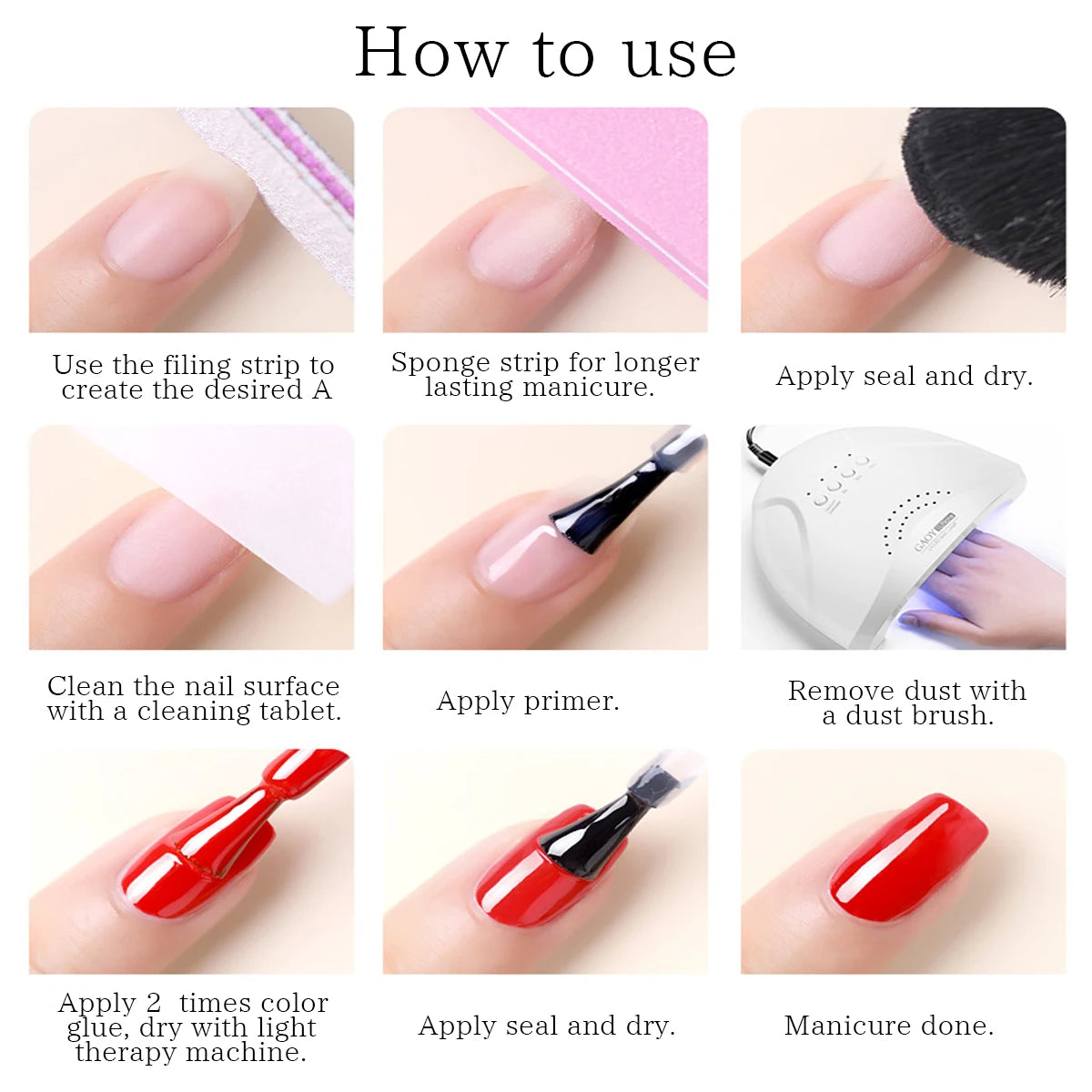 kit com 6 Esmaltes em gel UV/LED- cores modernas e longa Duraçao