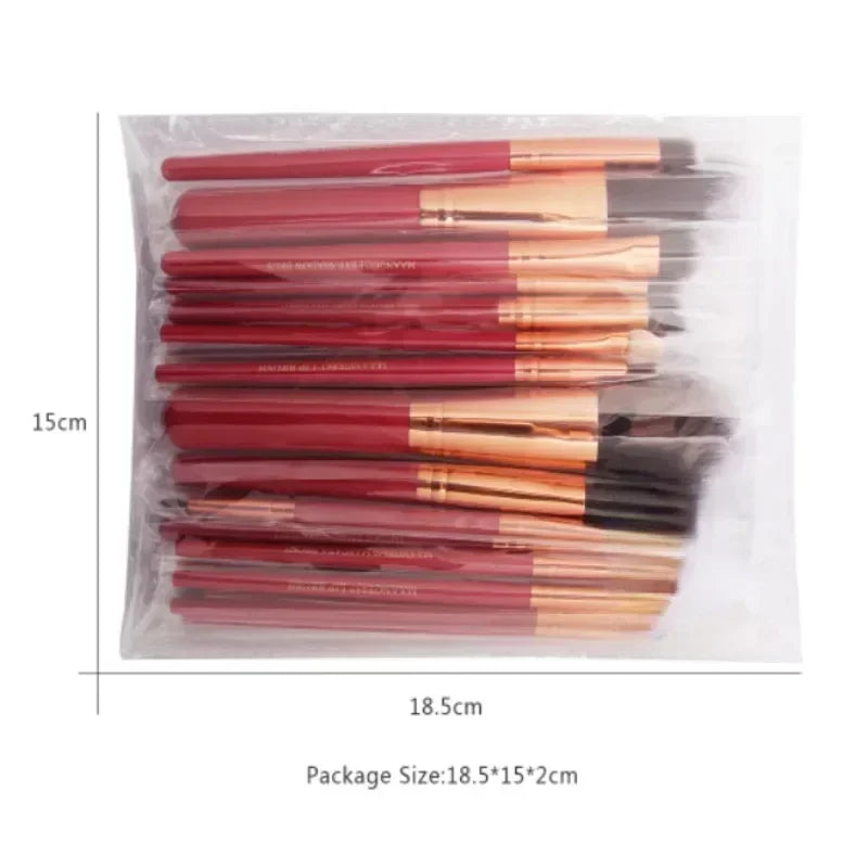 Kit de Pincéis de Maquiagem Profissional – 3, 13 ou 22 Peças com Cerdas Macias
