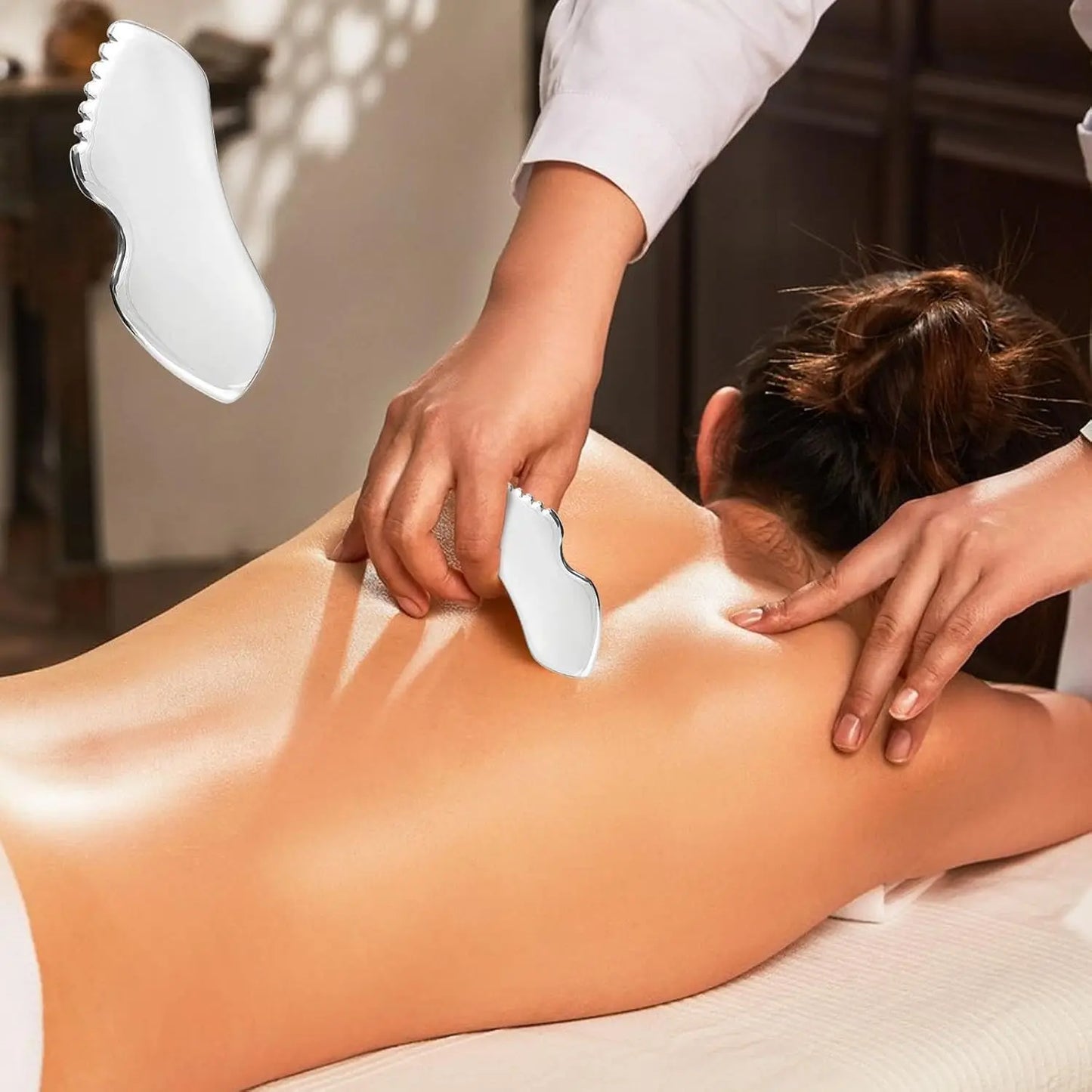 Gua Sha em Pedra Natural para Massagem Facial