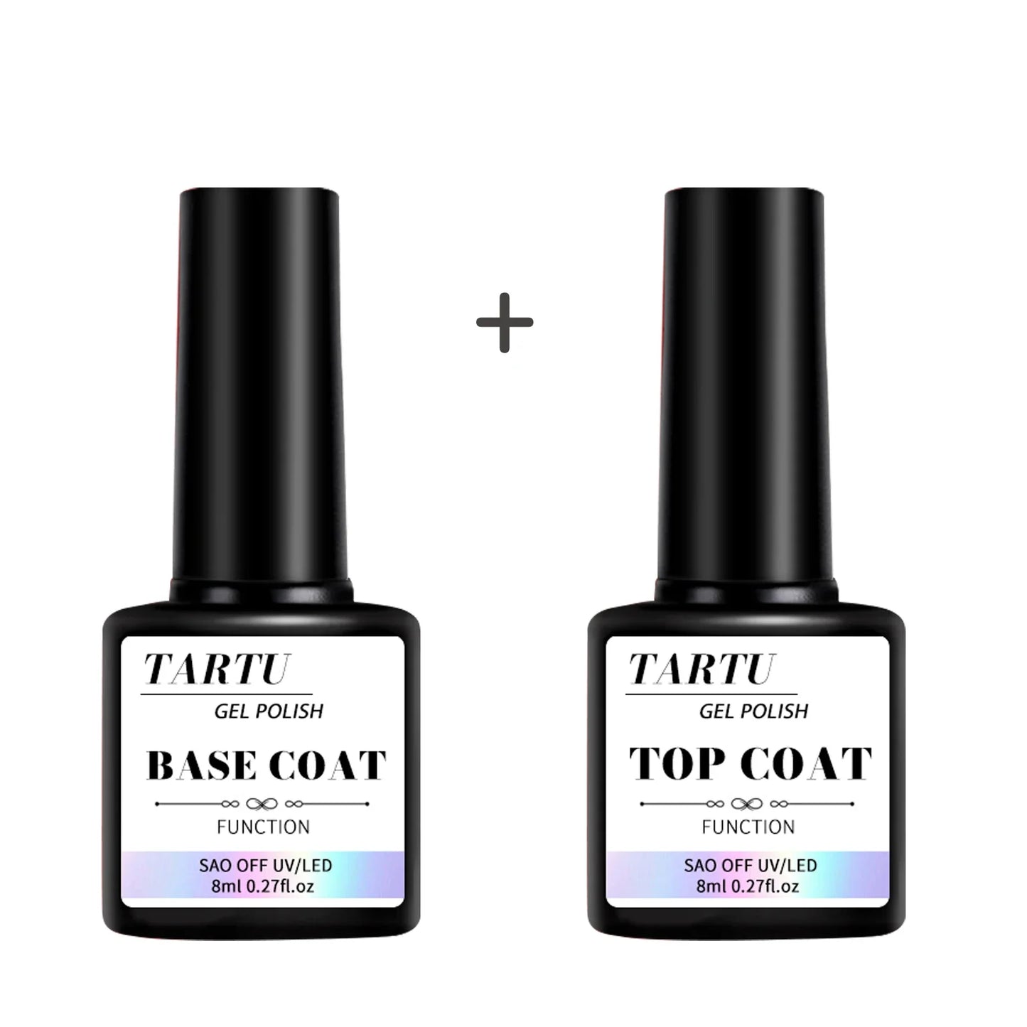 kit Base Coat, Kit Profissional Base Coat, Top Coat,Brilhante e Top Coat Fosco para Unhas em Gel